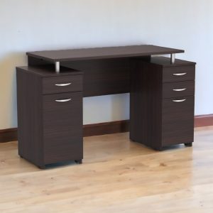 43" Espresso Computer Desk With Four Drawers