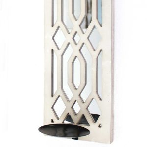 6" White Wood Wall Sconce Candle Holder