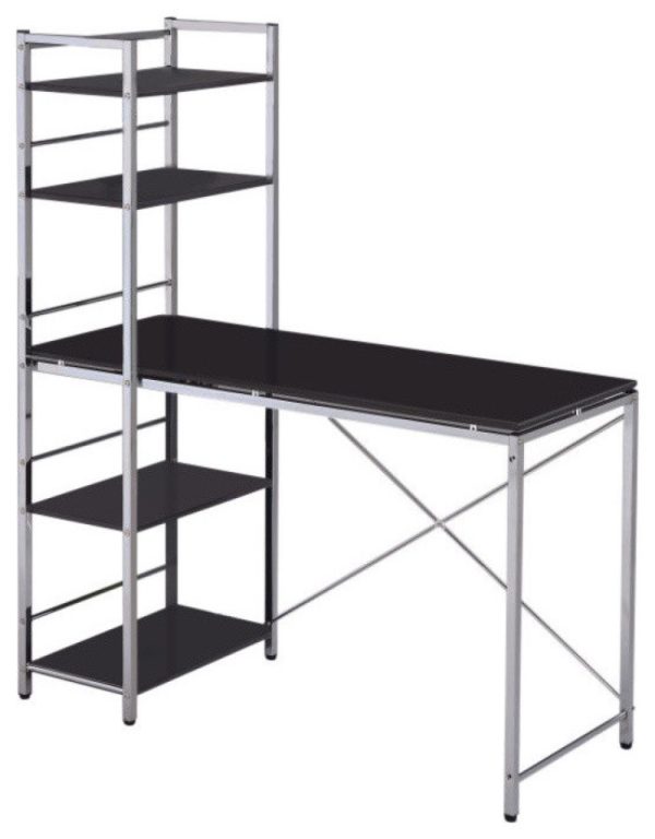 47" Black and Silver Computer Desk - Image 2
