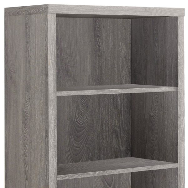 48" Dark Taupe Wood Bookcase - Image 2