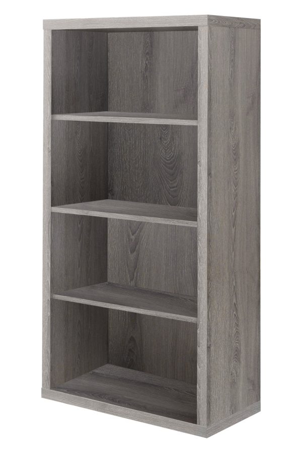 48" Dark Taupe Wood Bookcase - Image 3