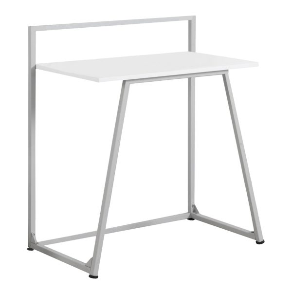 18" White and Gray Computer Desk - Image 2