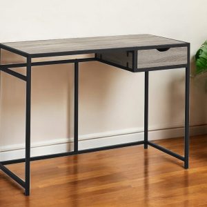 20" Taupe and Black Computer Desk
