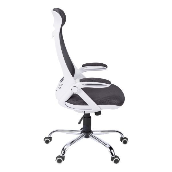 Black Polyester Seat Swivel Adjustable Executive Chair Mesh Back Plastic Frame - Image 3