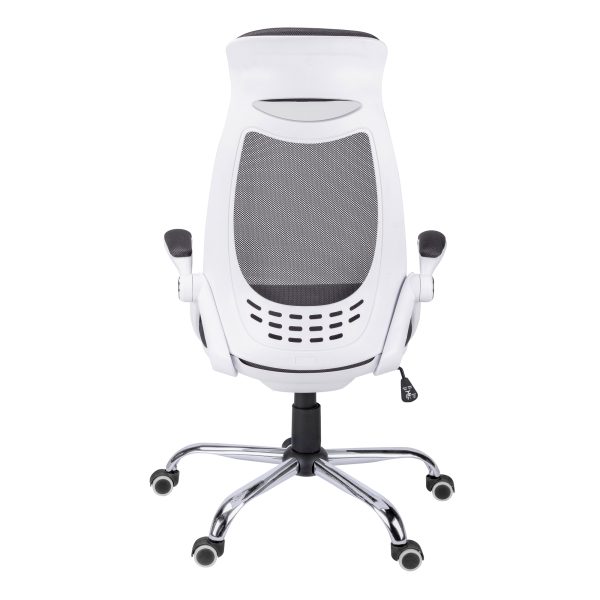 Black Polyester Seat Swivel Adjustable Executive Chair Mesh Back Plastic Frame - Image 2