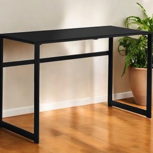 22" Black Glass Computer Desk