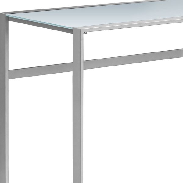 22" Silver Glass Computer Desk - Image 3