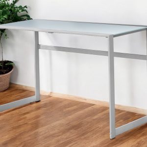 22" Silver Glass Computer Desk