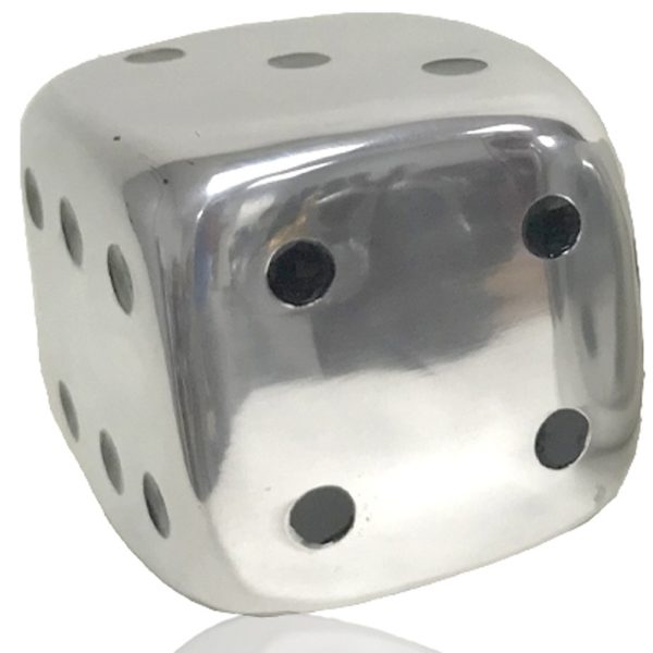 6" Silver Buffed Aluminum Tabletop Sculpture - Image 3