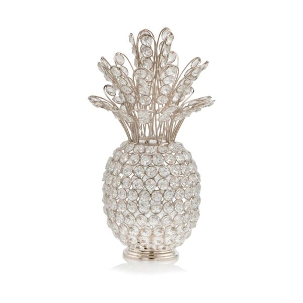 13" Silver Metal Decorative Pineapple - Image 2