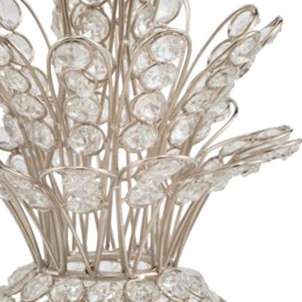 13" Silver Metal Decorative Pineapple - Image 3