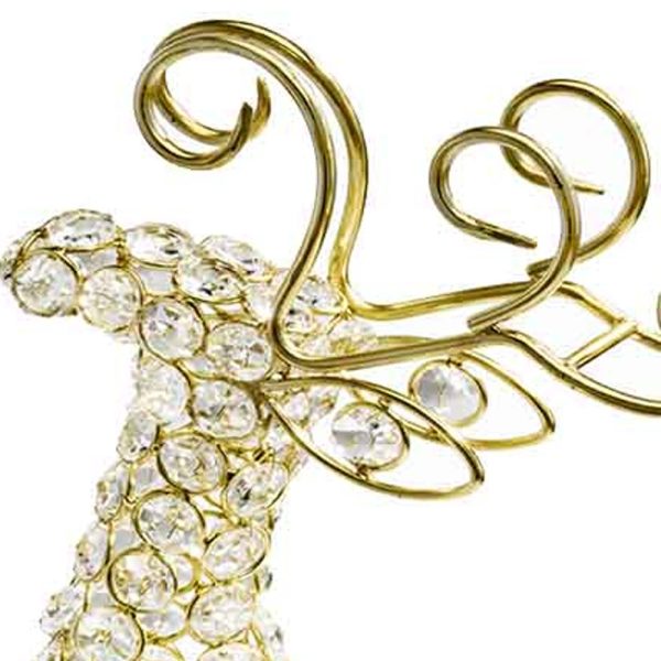 19" Gold Metal Reindeer Figurine - Image 3