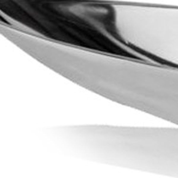 20" Contempo Shiny Silver Short Boat Tray - Image 3
