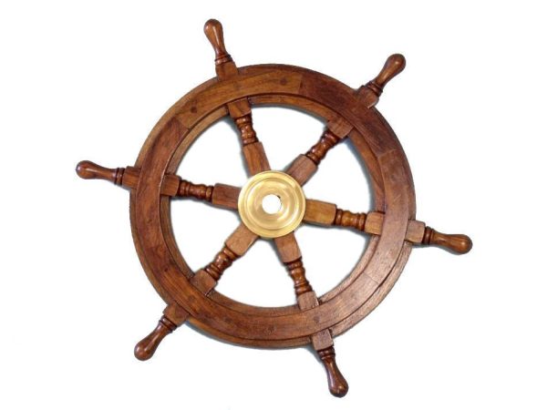 24" X 24" X 2" Ship Wheel - Image 2