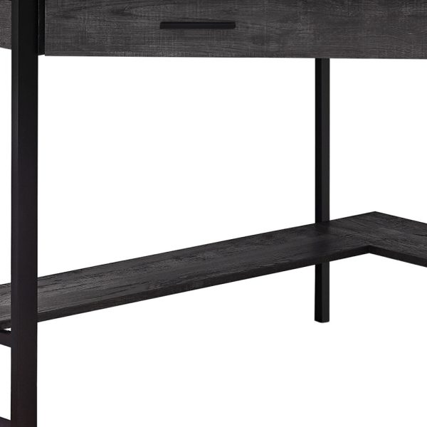 42" Black Corner Computer Desk - Image 3