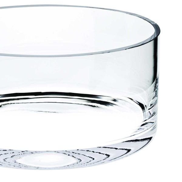8 Mouth Blown Lead Free Classic Glass Cylinder Bowl - Image 3