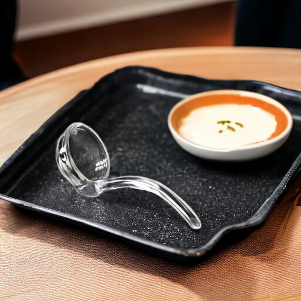 7" Mouth Blown Crystal Gravy Ladle - Image 2