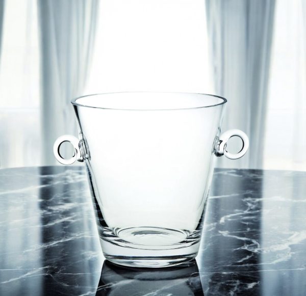 8 Mouth Blown European Glass Ice Bucket Or Cooler - Image 2