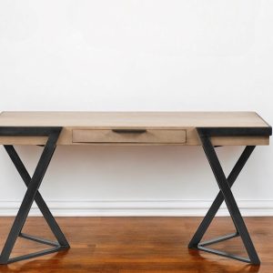 28" Brown and Black Writing Desk