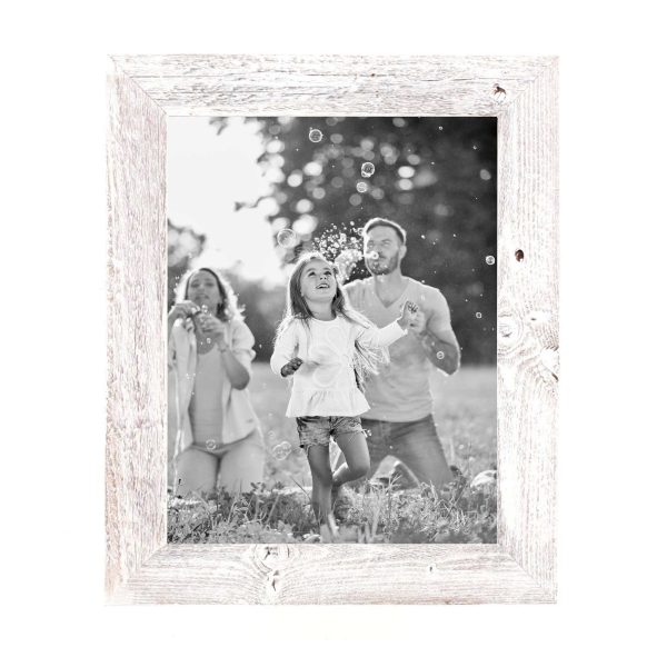 11X14 Rustic White Washed Picture Frame With Plexiglass Holder - Image 2