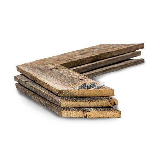 Set Of 3 White Wash Reclaimed Wood Chevron Arrow - Image 3