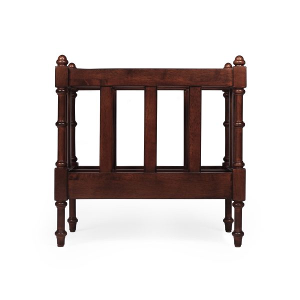 Antique Cherry Magazine Basket - Image 2