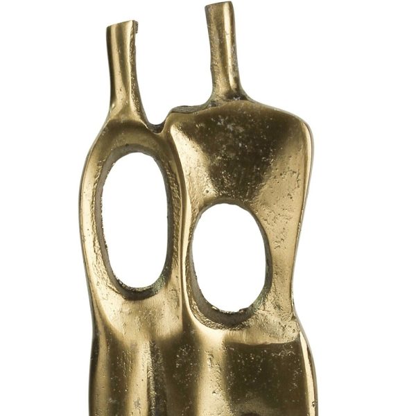 10" Brass Aluminum People Sculpture - Image 3