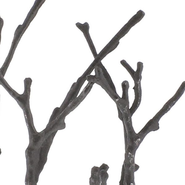 14" Gray Metal Tree Branches Tabletop Sculpture - Image 3
