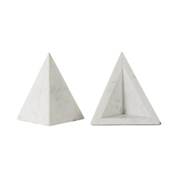 Set of Two 7" White Metal Decorative Bookends - Image 2