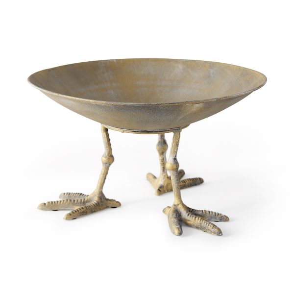Antiqued Gold Webbed Feet Centerpiece Bowl - Image 2