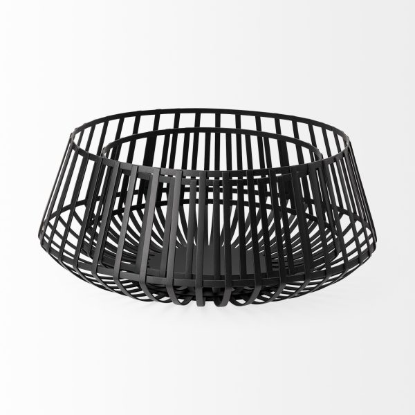 Set Of Two Black Metal Wire Decorative Bowls - Image 2