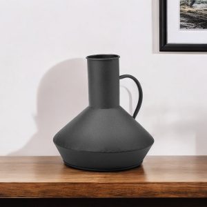 8" Black Metal Decorative Jug