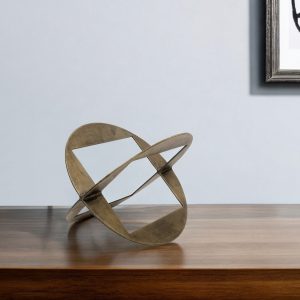 Gold Metal Geometric Decor Piece
