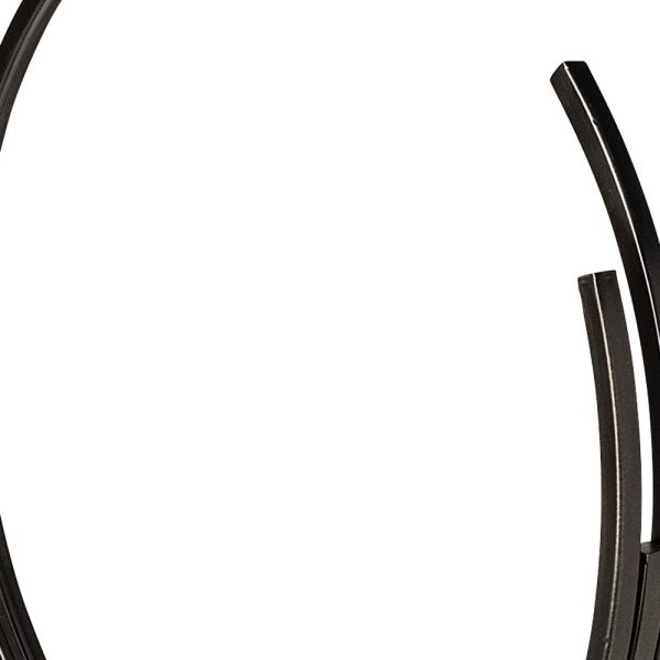 20" Black Iron Modern Abstract Tabletop Sculpture - Image 3