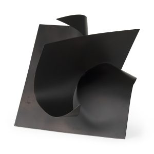 18" Contempo Antiqued Black Abstract Sculpture
