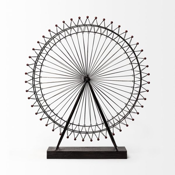 Metal And Wood London Eye Moveable Sculpture - Image 3