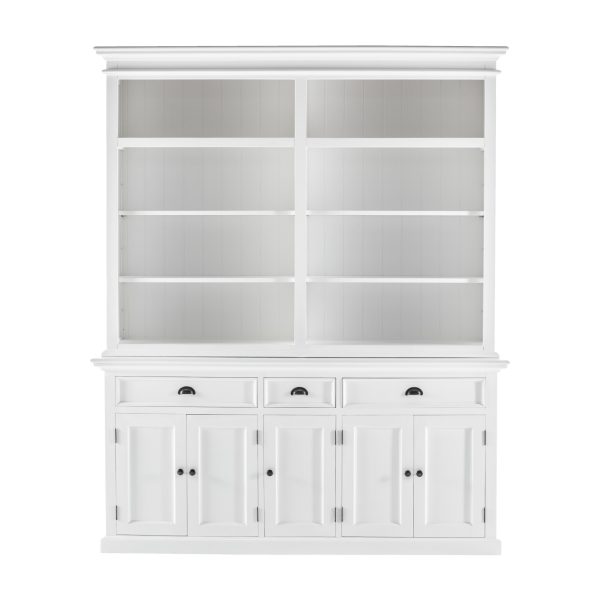 87" White Solid Wood Four Tier Bookcase - Image 2