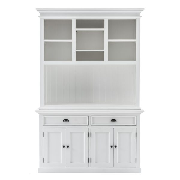 87" White Solid Wood Adjustable Two Tier Bookcase - Image 2
