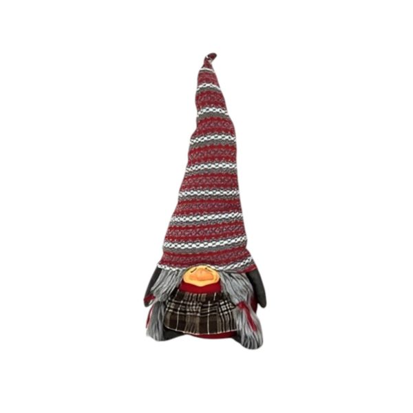 Red and Gray Holiday Plaid Girl Gnome