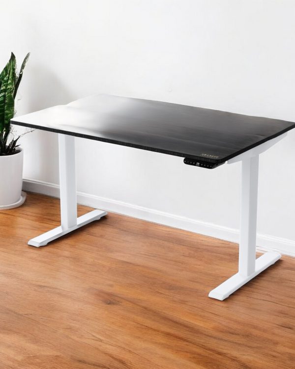 30" Adjustable Black and White Stainless Steel Standing Desk - Image 2