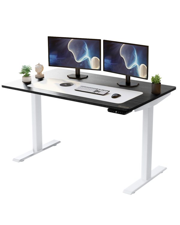 30" Adjustable Black and White Stainless Steel Standing Desk - Image 3