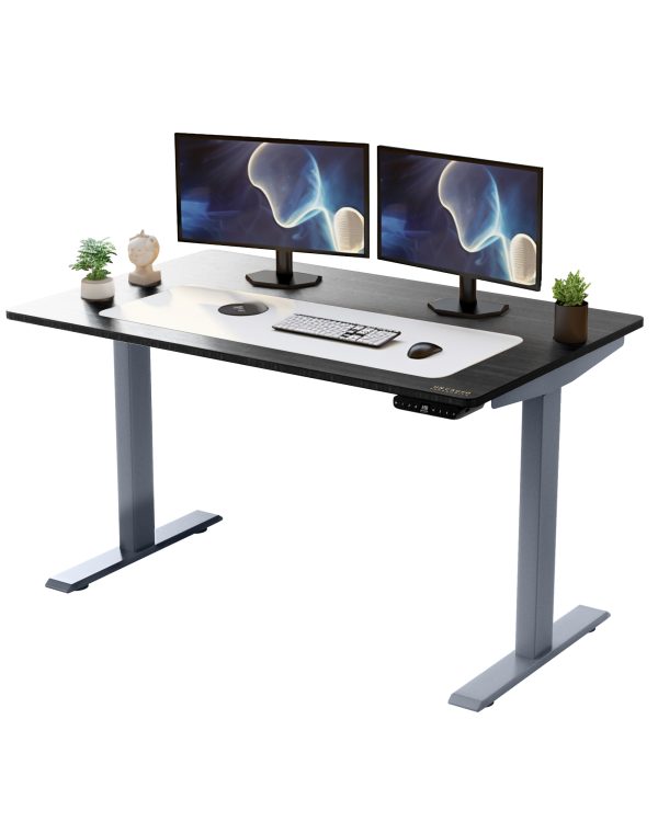 Premier 45" Gray Dual Motor Electric Office Adjustable Standing Desk - Image 3