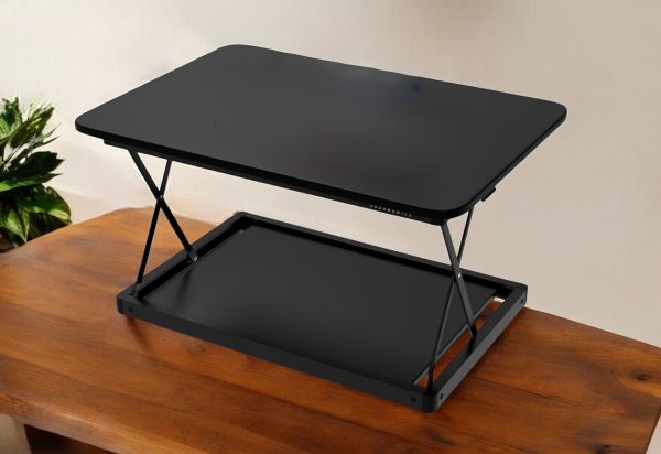 20" Adjustable Black Stainless Steel Standing Desk Converter - Image 2