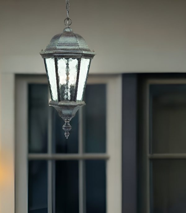 Two Light Antique Black Carousel Lantern Hanging Light - Image 2