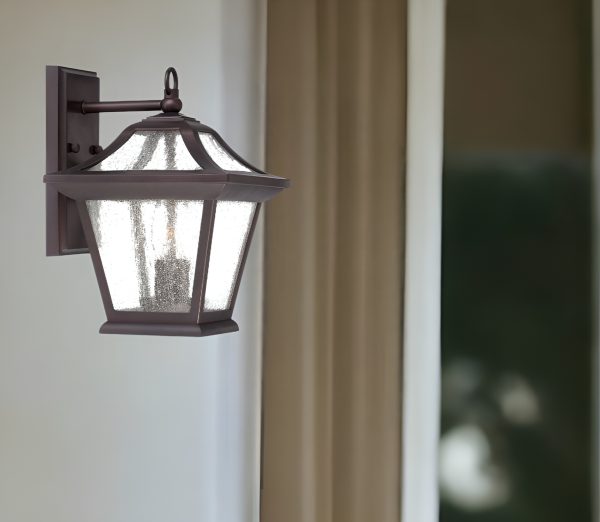 XL Antique Bronze Birdhouse Shape Outdoor Wall Light - Image 2