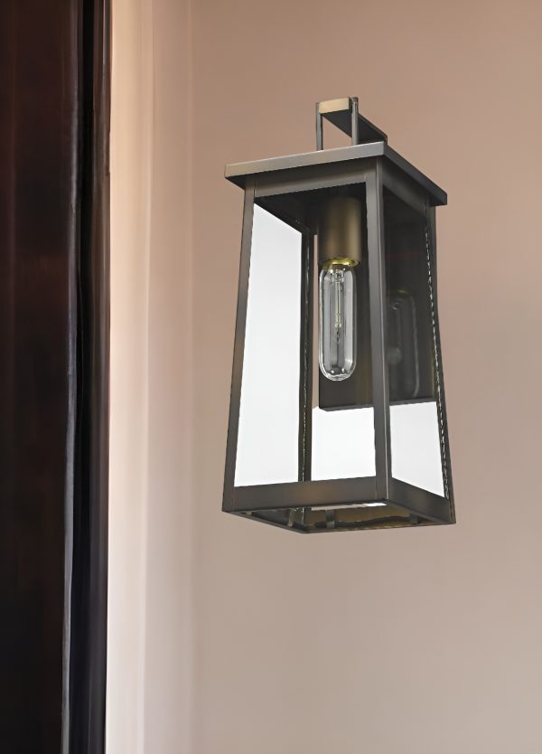Burnished Bronze Contempo Elongated Outdoor Wall Light - Image 2