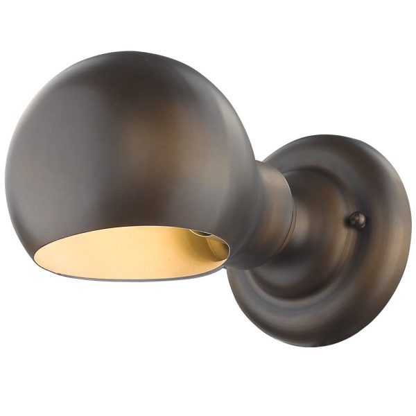 Antique Bronze Rounded Wall Sconce - Image 3