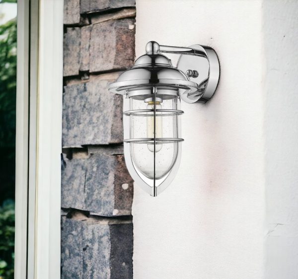 Silver Teardrop Shape Wall Sconce - Image 2