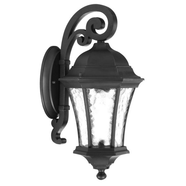 Matte Black Tapered Hanging Lantern Wall Light - Image 3