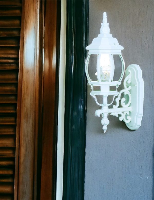 White Glass Globe Wall Light - Image 2